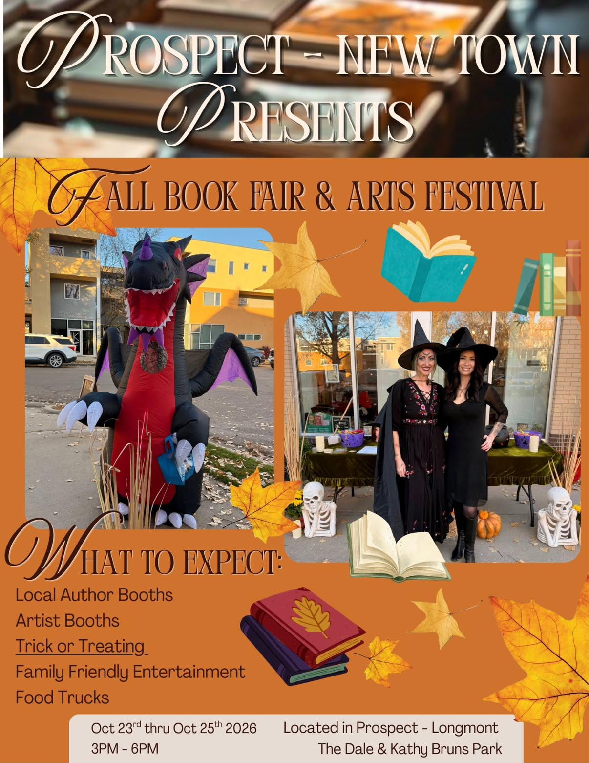 Book Signing at Fall book fair and arts festival, Oct 23rd to Oct 25th 2026 from 3pm to 6pm